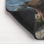 Schwarzer Austernfang Mousepad (Ecke)