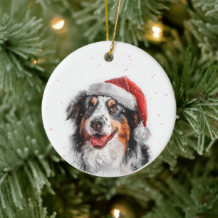 Schwarzer australischer Hund Weihnachten Personali Keramik Ornament