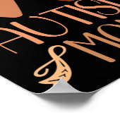 Schwarzer Autismus Mama Autistischer Sohn Kinder M Poster (Ecke)