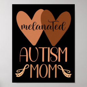 Schwarzer Autismus Mama Autistischer Sohn Kinder M Poster