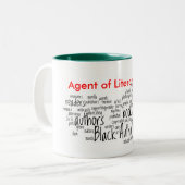 Schwarzer Autorn-Schaukasten-Agent der Zweifarbige Tasse (Vorderseite Links)