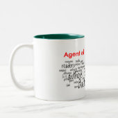 Schwarzer Autorn-Schaukasten-Agent der Zweifarbige Tasse (Links)