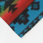 SCHWARZER aztekischer Druck Fleecedecke (Ecke)