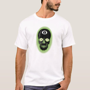 Schwarzer Ball des Schädel-8 T-Shirt