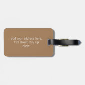 Schwarzer Ballerina nach Illustration Chic Skriptn Gepäckanhänger (Rückseite horizontal)