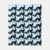 Schwarzer Ballettborzoi-Druck-Plüsch-FleeceThrow Fleecedecke (Vorderseite)
