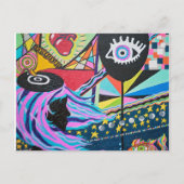 Schwarzer Ballon Postkarte (Vorderseite)