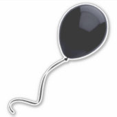 Schwarzer Ballonsticker Aufkleber (Vorderseite)