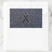 Schwarzer Band-Dekor Rechteckiger Aufkleber (Tasche)