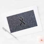 Schwarzer Band-Dekor Rechteckiger Aufkleber (Umschlag)