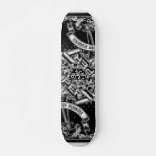 schwarzer Bandana Skateboard (Vorne)