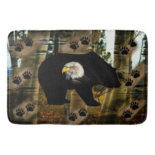 Schwarzer Bär Adlerbär Paw Prinz Wilderness Badematte