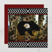 Schwarzer Bär Adlerbär Paw Prinz Wilderness Dankeskarte (Vorne/Hinten)