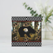 Schwarzer Bär Adlerbär Paw Prinz Wilderness Dankeskarte (Stehend Vorderseite)