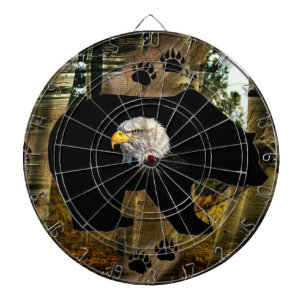 Schwarzer Bär Adlerbär Paw Prinz Wilderness Dartscheibe