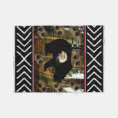 Schwarzer Bär Adlerbär Paw Prinz Wilderness Fleecedecke (Vorderseite (Horizontal))