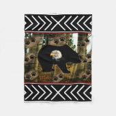 Schwarzer Bär Adlerbär Paw Prinz Wilderness Fleecedecke (Vorderseite)