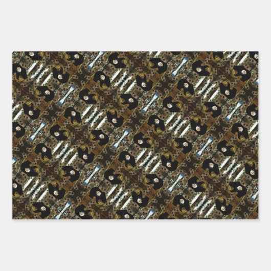 Schwarzer Bär Adlerbär Paw Prinz Wilderness Geschenkpapier Set (Vorderseite 3)