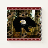 Schwarzer Bär Adlerbär Paw Prinz Wilderness Notizblock (Rückseite)