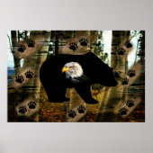 Schwarzer Bär Adlerbär Paw Prinz Wilderness Poster (Vorne)
