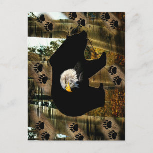 Schwarzer Bär Adlerbär Paw Prinz Wilderness Postkarte