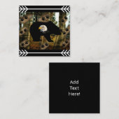 Schwarzer Bär Adlerbär Paw Prinz Wilderness Quadratische Visitenkarte (Vorne/Hinten)