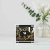 Schwarzer Bär Adlerbär Paw Prinz Wilderness Quadratische Visitenkarte (Stehend Vorderseite)