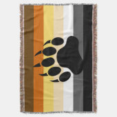 Schwarzer Bär auf der Bärenflagge Decke (Vorderseite Vertikal)