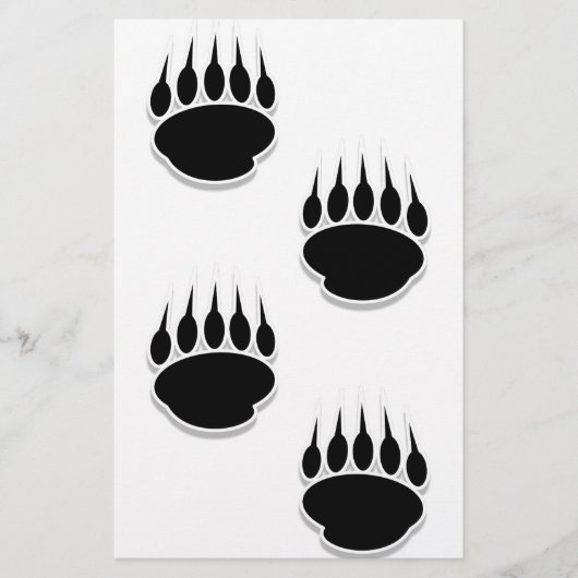 Schwarzer Bär Briefpapier (Vorderseite)