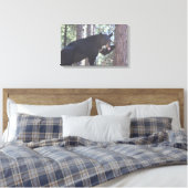 Schwarzer Bär, Canvas Prints Leinwanddruck (Insitu (Schlafzimmer))