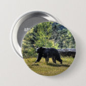 Schwarzer Bär durch eine Ranch-Weide Button (Vorne & Hinten)