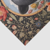 Schwarzer Bär farbenfrohe Tulip-Blume Seidenpapier (Detail)