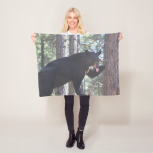 Schwarzer Bär Fleece Blanket