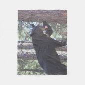 Schwarzer Bär Fleece Blanket (Vorderseite)