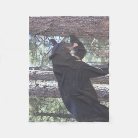 Schwarzer Bär Fleece Blanket (Vorderseite)