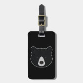 Schwarzer Bär Gepäckanhänger (Vorderseite vertikal)