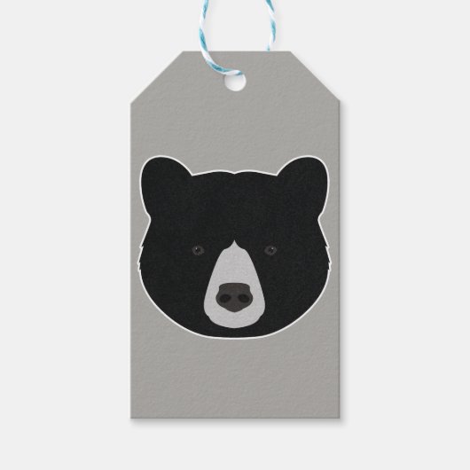 Schwarzer Bär Geschenkanhänger (Vorderseite)