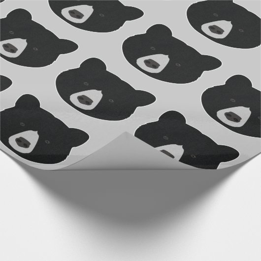 Schwarzer Bär Geschenkpapier (Ecke)