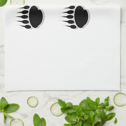 Schwarzer Bär Geschirrtuch (Gefaltet)