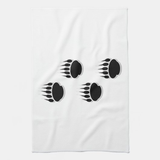 Schwarzer Bär Geschirrtuch (Vertikal)