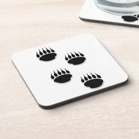 Schwarzer Bär Getränkeuntersetzer (Linke Seite)