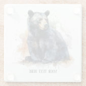 Schwarzer Bär, Gewürzkunst Glasuntersetzer (Rückseite)