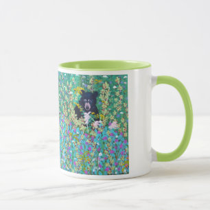 Schwarzer Bär im Beeren-Flecken Tasse