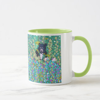Schwarzer Bär im Beeren-Flecken Tasse