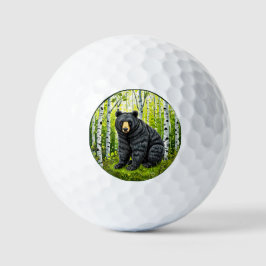 Schwarzer Bär im Birnenwald Golfball