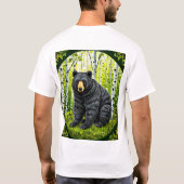 Schwarzer Bär im Birnenwald T-Shirt (Rückseite)