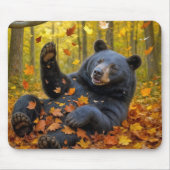 Schwarzer Bär im Herbst Mousepad (Vorne)
