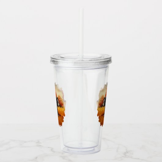 Schwarzer Bär im Herbstwald Acryltrinkbecher (Rechts)