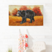 Schwarzer Bär im Herbstwald Banner (Insitu)