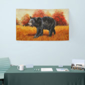 Schwarzer Bär im Herbstwald Banner (Messeveranstaltung)